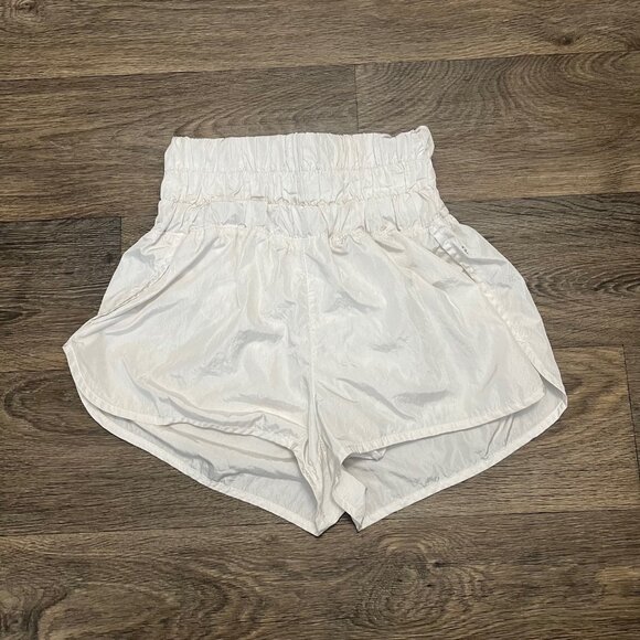 Free People FP Movement 'The Way Home' Running Shorts White Size Medium - Picture 1 of 4
